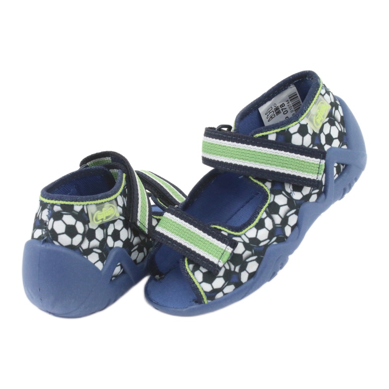 Chaussures enfant Befado vertes 250P078 blanc bleu marine 3