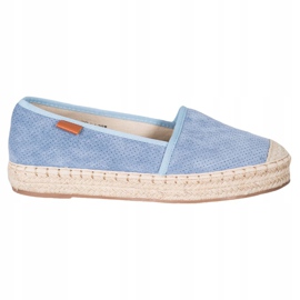 Goodin Espadrilles ajourées bleu 5