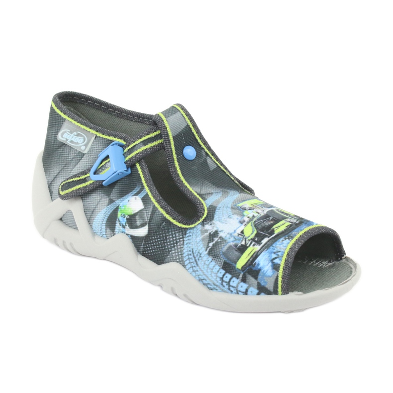 Chaussures enfant Befado 217P102 bleu gris vert 2