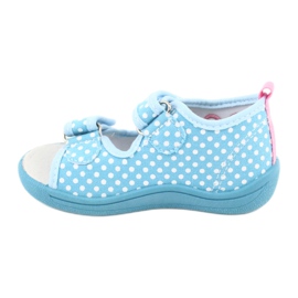 American Club Chaussures enfants pantoufles sandales coeurs américain TEN20 blanche bleu rose 1