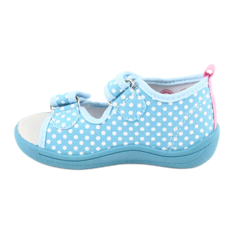 American Club Chaussures enfants pantoufles sandales coeurs américain TEN20 blanc bleu rose 1