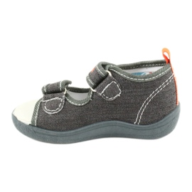 American Club Sandales américaines, chaussures pour enfants, empiècement cuir TEN46, gris 1 American Club Sandales américaines, chaussures pour enfants, empiècement cuir TEN46, gris 1