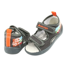 American Club Sandales américaines, chaussures pour enfants, empiècement cuir TEN46, gris 3 American Club Sandales américaines, chaussures pour enfants, empiècement cuir TEN46, gris 3