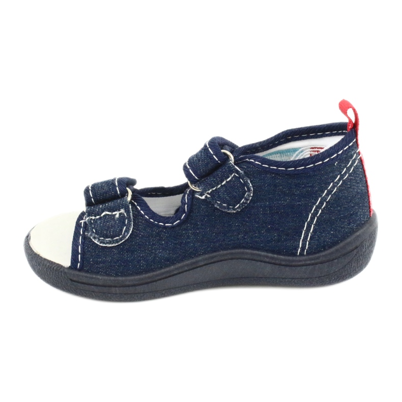 American Club Sandales américaines chaussures pour enfants semelle intérieure en cuir TEN46 rouge bleu marine 1