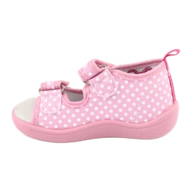 American Club Chaussures enfants pantoufles sandales coeurs américain TEN20 blanc rose 4