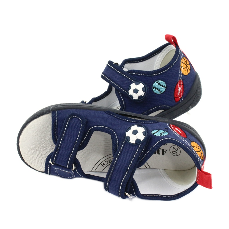American Club Sandales garçons American TEN27 chaussons boule bleu marin 4