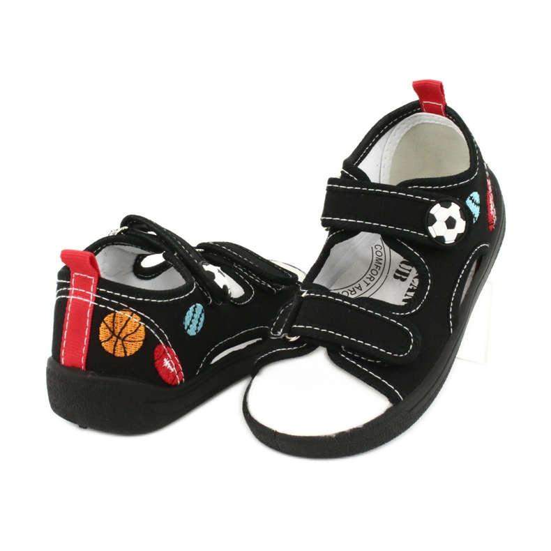 American Club Sandales garçons American TEN27 chaussons boule le noir 3