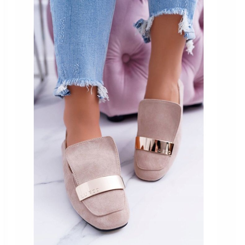Mocassins Femme Avec plaque Golden Lords Beige Lu Boo Harlem 2