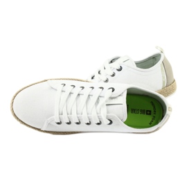 Espadrilles homme Big Star 174155 dentelle blanc brun 5