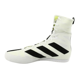 Adidas Box Hog 3 chaussures de boxe blanc blanche le noir jaune 1