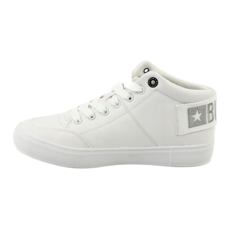 Baskets hautes Big Star EE274352 blanche gris 2 Baskets hautes Big Star EE274352 blanche gris 2