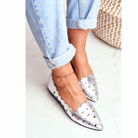 Lu Boo Ballerines Femme Argent Métallisé Dianna gris 2 Lu Boo Ballerines Femme Argent Métallisé Dianna gris 2