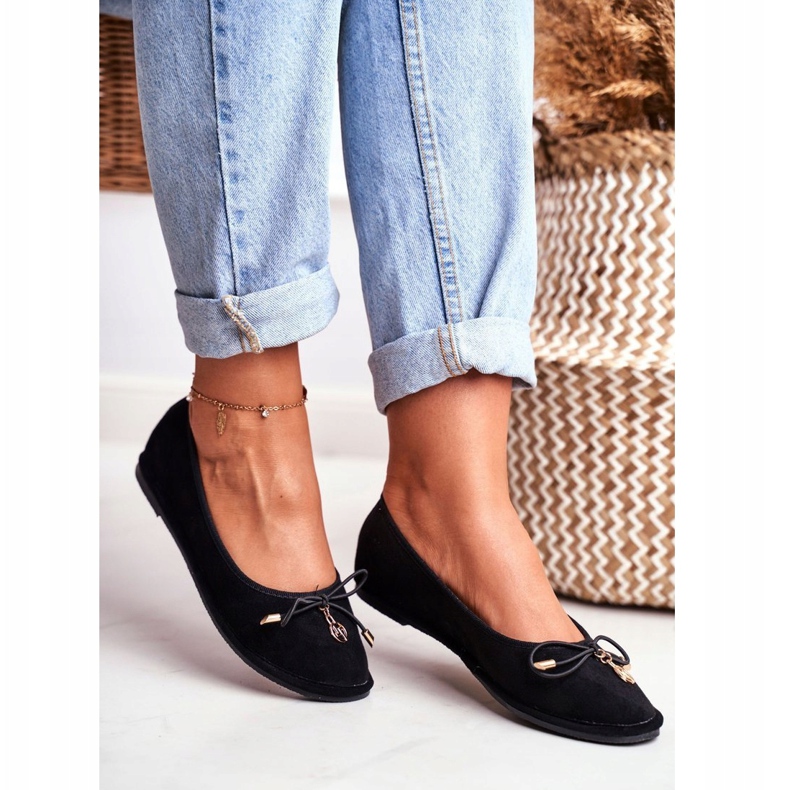 Ballerines Femme Lu Boo Daim Noir Layla le noir 1