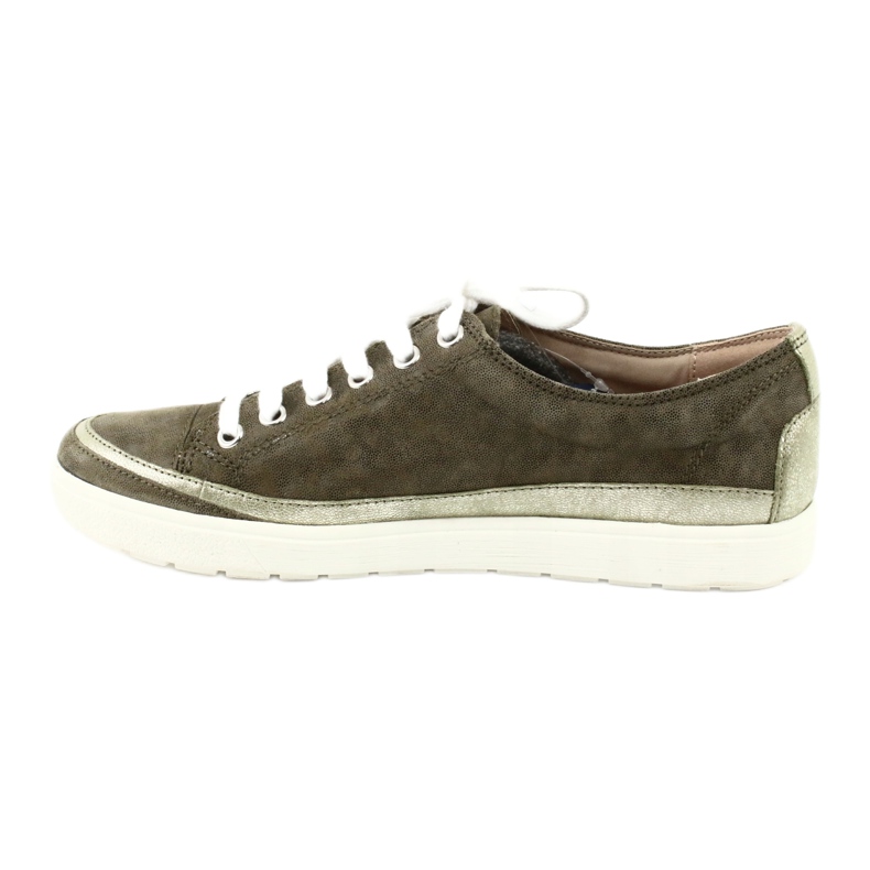 Baskets femme Caprice en cuir 23654 vert 1