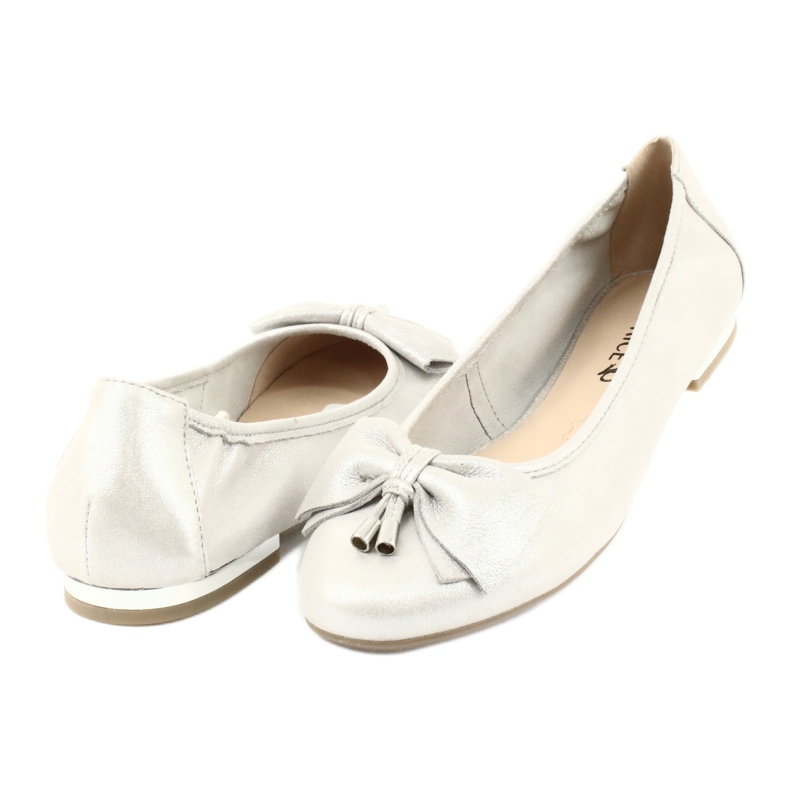 Caprice ballerines chaussures pour femmes 22111 argent gris 3