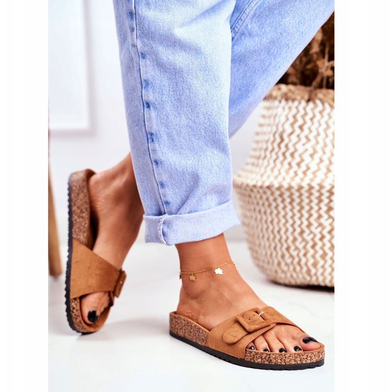 BUGO Chaussons Femme Marron Boucle Ajustable Rosaline brun 2 BUGO Chaussons Femme Marron Boucle Ajustable Rosaline brun 2