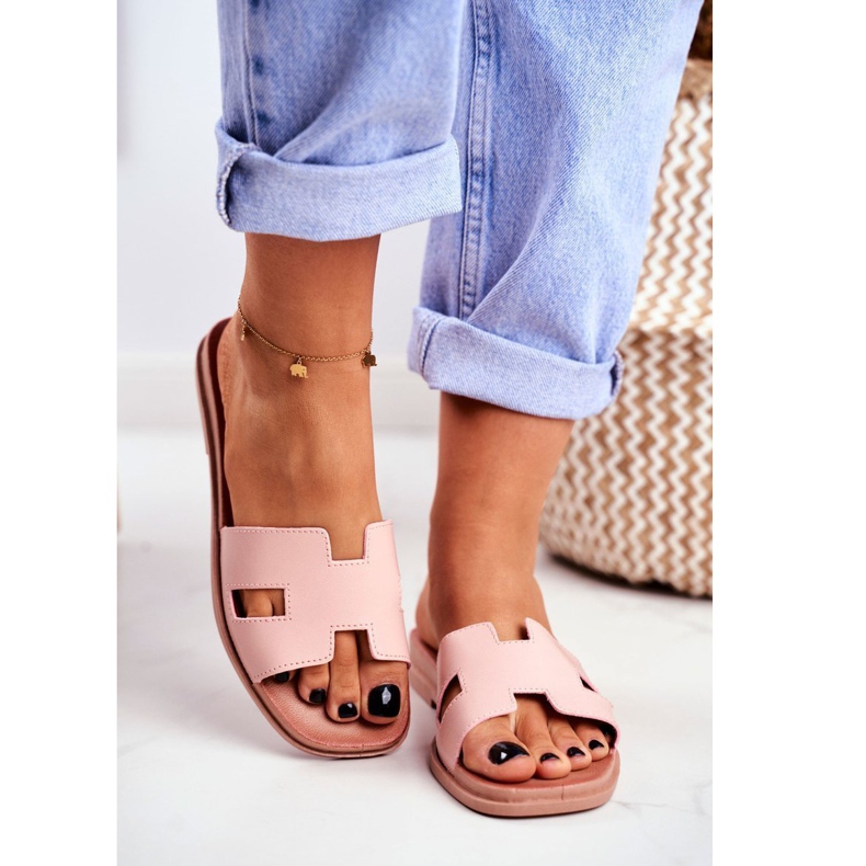 BUGO Chaussons Femme Rose Géométrique Classique Theodora 1