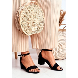 BUGO Sandales noires en daim pour femmes Oh Baby! 1