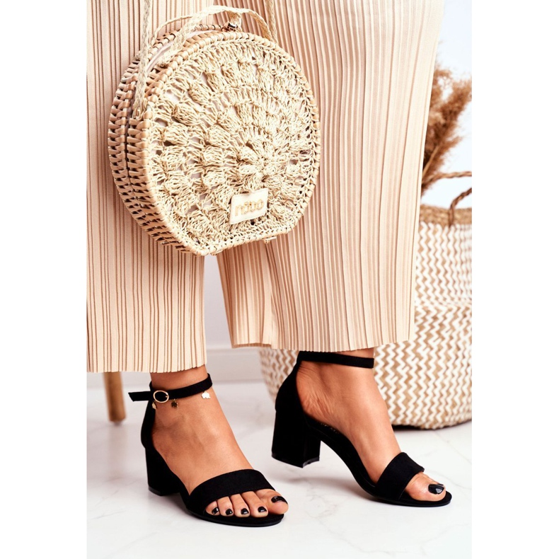 BUGO Sandales noires en daim pour femmes Oh Baby! 1