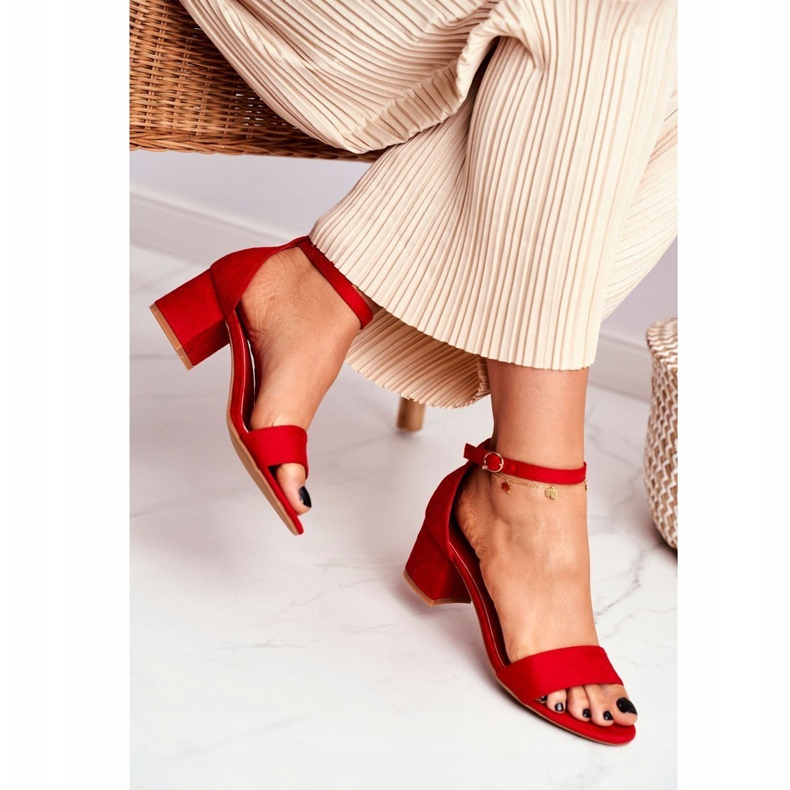 BUGO Sandales Femme Daim Rouge Oh Baby! 1