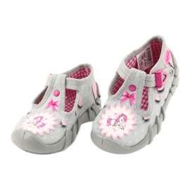 Chaussures enfant Befado 110P359 blanc rose gris 3