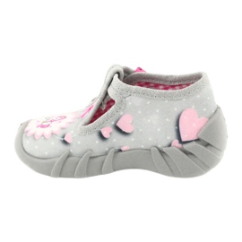 Chaussures enfant Befado 110P359 blanche rose gris 2