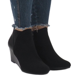 Bottes Élégantes Sur Compensée 1455 Noir le noir 1