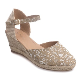Sandales Compensées 50427 Beige 1