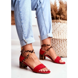 Lu Boo Sandales Red Panther On The Post Dora rouge 1