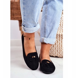 BUGO Mocassins Femme Noir Lords Franges Therese 2