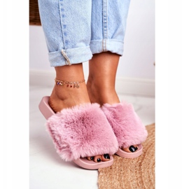 PB2 Chaussons Femme Avec Fourrure Rose Sensible 2 PB2 Chaussons Femme Avec Fourrure Rose Sensible 2