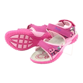 American Club Sandales fille avec empiècement cuir American 1232 pink violet rose 2