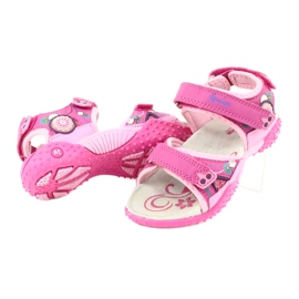 American Club Sandales fille avec empiècement cuir American 1232 pink violet rose 5