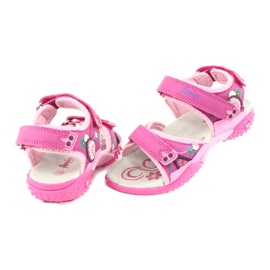 American Club Sandales fille avec empiècement cuir American 1232 pink violet rose 4
