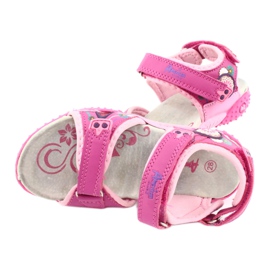 American Club Sandales fille avec empiècement cuir American 1232 pink violet rose 3