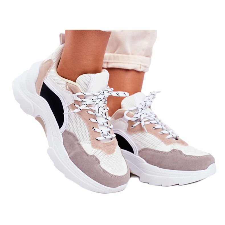 SEA Chaussures Sport Femme Baskets Blanc et Beige Mindanao blanche brun le noir gris 1