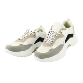 SEA Chaussures Sport Femme Baskets Blanc et Beige Mindanao blanche brun le noir gris 3