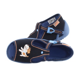 Chaussures enfant Befado 217P105 bleu marine orange multicolore 5