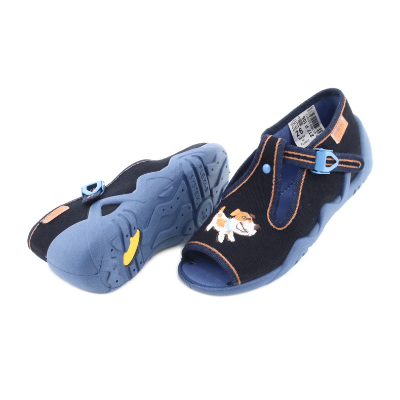 Chaussures enfant Befado 217P105 bleu marine orange multicolore 4