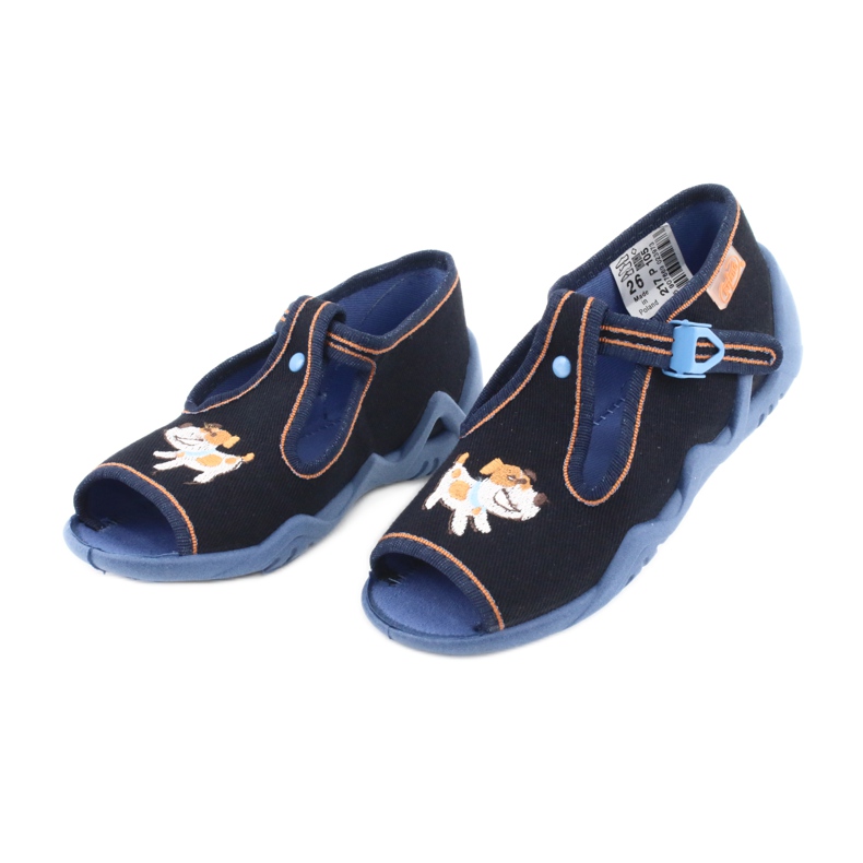 Chaussures enfant Befado 217P105 bleu marine orange multicolore 3