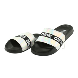 Pantoufles pour femmes HOLO Big Star 274A005 noir gris 2