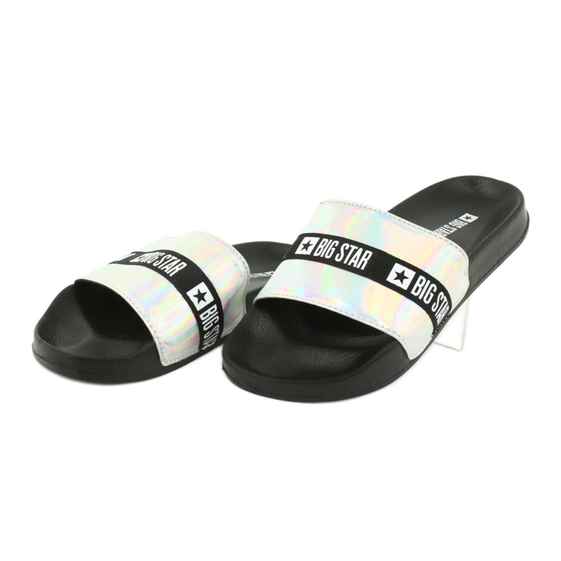 Pantoufles pour femmes HOLO Big Star 274A005 noir gris 2
