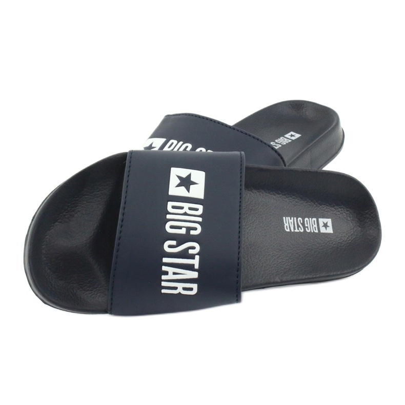 Chaussons Big Star à la plage GG174934 bleu marine blanche 3