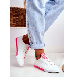 PS1 Baskets Classiques Femme Fuchsia Ville blanche 2