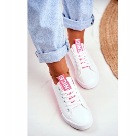 PS1 Baskets Classiques Femme Fuchsia Ville blanche 3