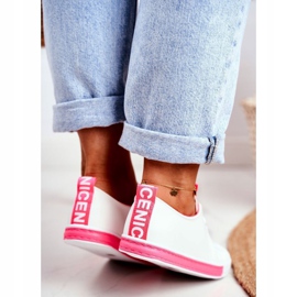 PS1 Baskets Classiques Femme Fuchsia Ville blanche 4