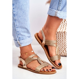 BUGO Sandales Plates Femme Doré Rachel 2