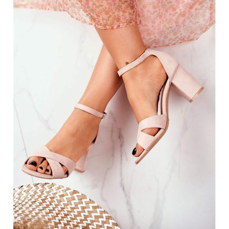 BUGO Sandales Femme Daim Beige Lady Million 1