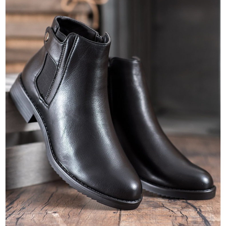 J. Star Bottes plates confortables noir 1