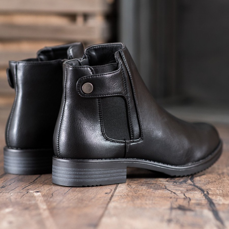 J. Star Bottes plates confortables le noir 2
